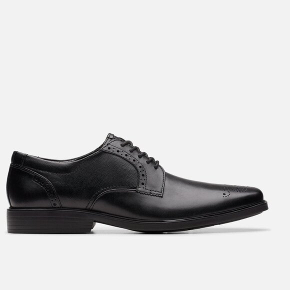 NWT Clarks Men\'s Collection Clarkslite Tie Slip On Dress Shoes Black SZ-14 main image 7